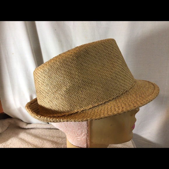 Men’s Tan 58 FEDORA Style Hat Cotton & Polyester - Picture 3 of 9